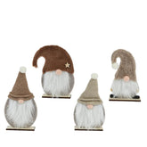 Decoris Felt Gnome with MDF Base 16.5cm (4 Assorted)